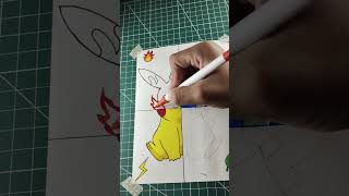 #pikachu #drawing in #four #elements #fire ✨✨#pokemon #pokedance #short #part3