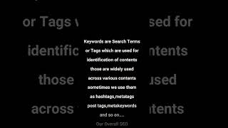 What are Keywords Important to Know #SEO #Keywords #technicalseo #seotips #seo2024 #contentcreator