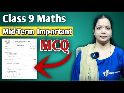 9TH CLASS MATHS MID-TERM MOST IMPORTANT MCQ || 2023-24 PYQ