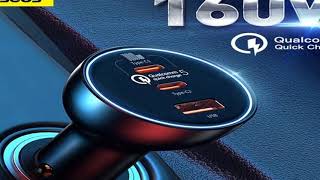 Baseus 160W Car Charger QC 5.0 Fast Quick Charging PPS PD3.0 USB Type C Car Phone Cha