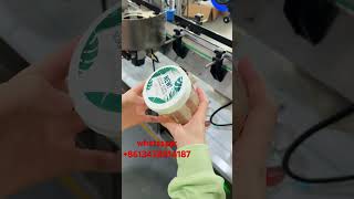 #Roundbottlelabelingmachine + automatic bottle cap flat labeling machine #labelingmachine