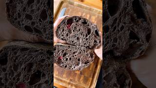ASMR Double Dark Chocolate & Cranberry #bread#sourdough#recipe#homemade#homebaking#asmr#xmas#gift