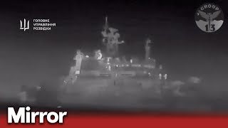 Ukrainian military claims it sank Russian landing ship in Black Sea
