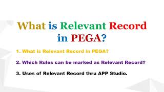 92. How to use Rules in Dev Studio in App Studio? || #Relevant records in #PEGA