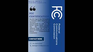 FCC certification | Federal Communications Commission | #royalimpactcertificationltd | 9289152686