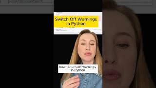 Turn off warnings in Python #pythonprogramming #python #pythontutorial #datascience #dataanalytics