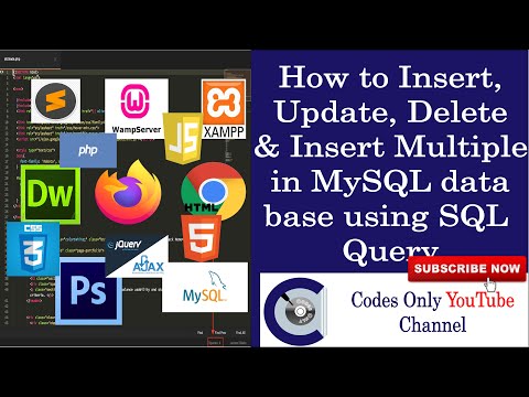 How to Insert, Insert Multiple data, Update & Delete in MySQL using SQL queries. #insert#update#Delt