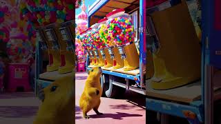 🤯🚨 GUMBALL DISASTER! Capybara's Hilarious Lever Pull!