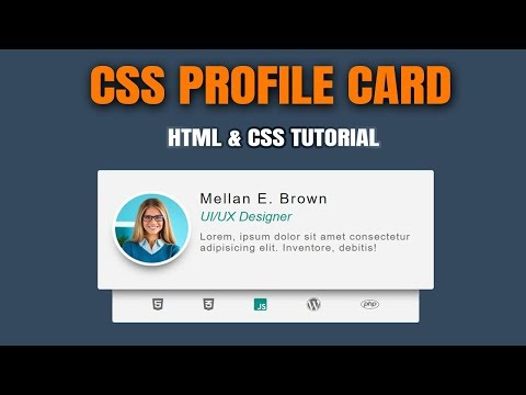 Awesome CSS Profile Card - CSS UI Design Tutorial