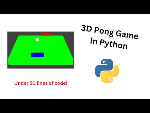 3D Pong Game in Python