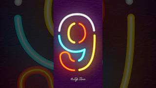 Neon Glow Countdown | 9 to 0 with Voice #cpun #countdown #timer #shorts