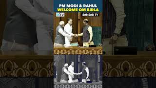 PM Narendra Modi, Rahul Gandhi Shake Hands As They Welcome New Lok Sabha Speaker Om Birla