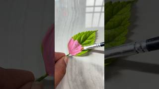 What a Brilliant Idea 😍 Painting With Leaf🌿 #Art #Nature #Creativity #Painting #Leaves