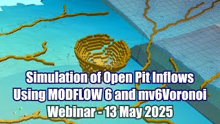 Open webinar intro: Simulation of open pit inflows using MODFLOW 6 and mv6Voronoi - 13 May 2025