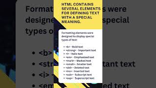 HTML Text Formatting