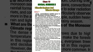 class10 | Geography | Climatic Regions And Climate change | Notes