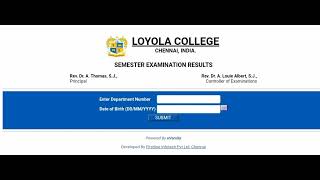🤩 Loyola College Nungambakkam Chennai semester result released....