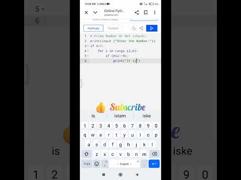 Prime Number check #shortcut #coding #python #programming #basic #primenumbers  #lavanya