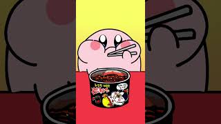 Kirby Animation - Buldak Hot Chicken Flavor Ramen MUKBANG  #shorts