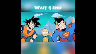 MUI Goku fights Saitama vs Superman | anime/manga #dragonball #shorts #saitama #anime