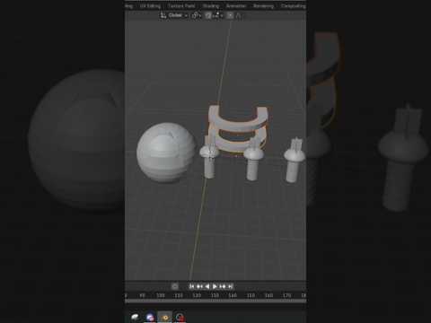 Day 7 of 3D modeling a cube - Magnemite #blender #blendertutorial #pokemon #3dart