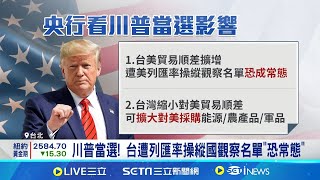川普重返白宮揚言加徵關稅 恐衝擊金融市場 川普當選不制裁台灣? 楊金龍:美國需要我們晶片│記者 易俐廷 張詠筌 │國際焦點20241114│三立新聞台