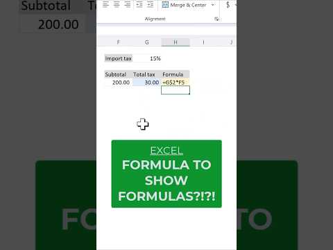 Formula to show formulas?!?!