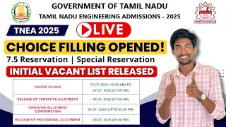 TNEA 2025 Special Counselling Start | Sports ( 7.5% ) | Ex Servicemen ( 7.5% ) | Disability ( 7.5% )