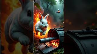 Rabbit vs Alien Spaceship – Epic Realistic 3D Battle  #funny #rabbit #ai #battle #cute #animals #fun