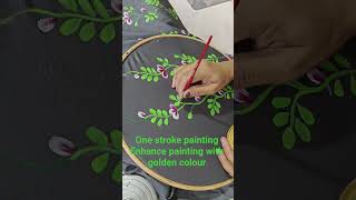 Fabric painting on shirt . One strokedesign.customize.#grey #handpainted#2025design #fabricpainting