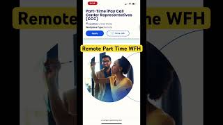 Part Time Remote WFH 🏠 #remotework #onlinejobs #shorts #workfromhome #workathome
