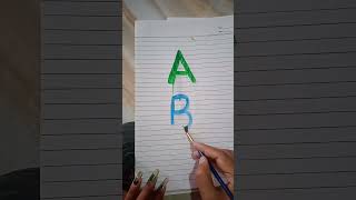 A B C letter drawing#viral #alphabetart #youtubeshorts #easylearning #letterdrawing  ll