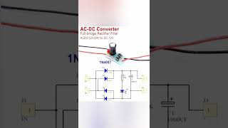 AC to DC converter circuit ⚡#circuitbasics #accircuits #electronicproject