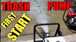 How to setup the Trash pump and First start