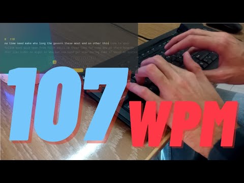 107 WPM on membrane Keyboard – Insane Typing Speed ASMR!