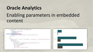 Enabling parameters in embedded content with Oracle Analytics