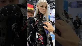 ⚫🤖✨ "AI Robot in Shiny Sleek Black Armor | Futuristic Elegance in Motion" #aishorts #cinematicai