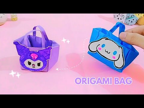Origami Paper Handbag Kuromi, Cinnamoroll | Paper bag