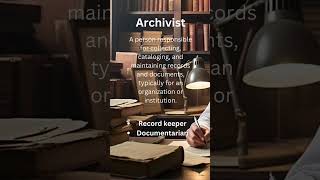 archivist #englishvocabulary#meaning #synonyms #sentence