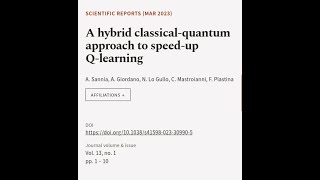 A hybrid classical-quantum approach to speed-up Q-learning | RTCL.TV