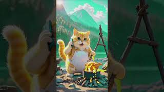 cat aur murga lomdi ki chalaki #youtube #youtubeshorts #shortvideo #viralvideo #aivideo #desiai #cat