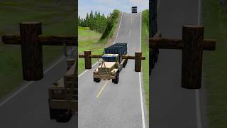 Mix Color Trucks Vs Logs Trap #beamng #beamngdrive #shorts