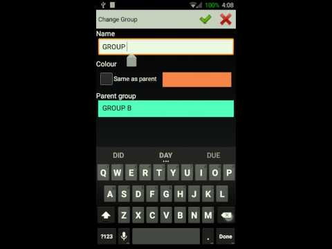 Fast Shopping List: Groups and items