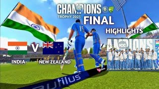 India vs New Zealand - ICC Champions Trophy 2025 Final Highlights! #INIDAWIN
