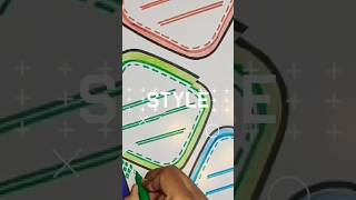 Quick and easy project work design border #shorts#drawing#art#ideas#craft#diy#ytshorts#viralvideo