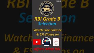 FREE RBI Grade B Finance & ESI playlist with downloadable PDFs #rbigradeb #currentaffair #rbi