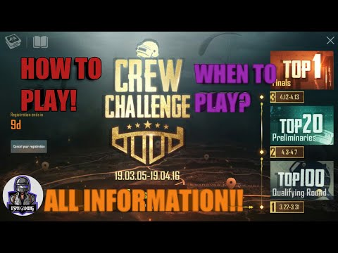 Full Information About Pubg Crew Challenge (2019)By [ Gaming With Pràg]{Hindi }