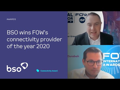 BSO Wins Connectivity Provider of the Year at FOW | Global Investor International Awards 2020