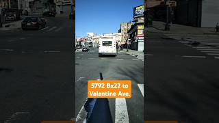 #MTA NYC BUS: 5792 Bx22 @ Fordham & Webster #music #thebronx #nycbus #youtubeshorts #spring