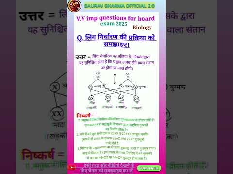लिंग निर्धारण मनुष्य में - लड़का या लड़की| #लिंग #निर्धारण #बायोलॉजी #biologyclass #biology